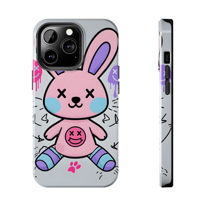 Cute Bunny Tough Phone Case - Durable Cartoon Protection