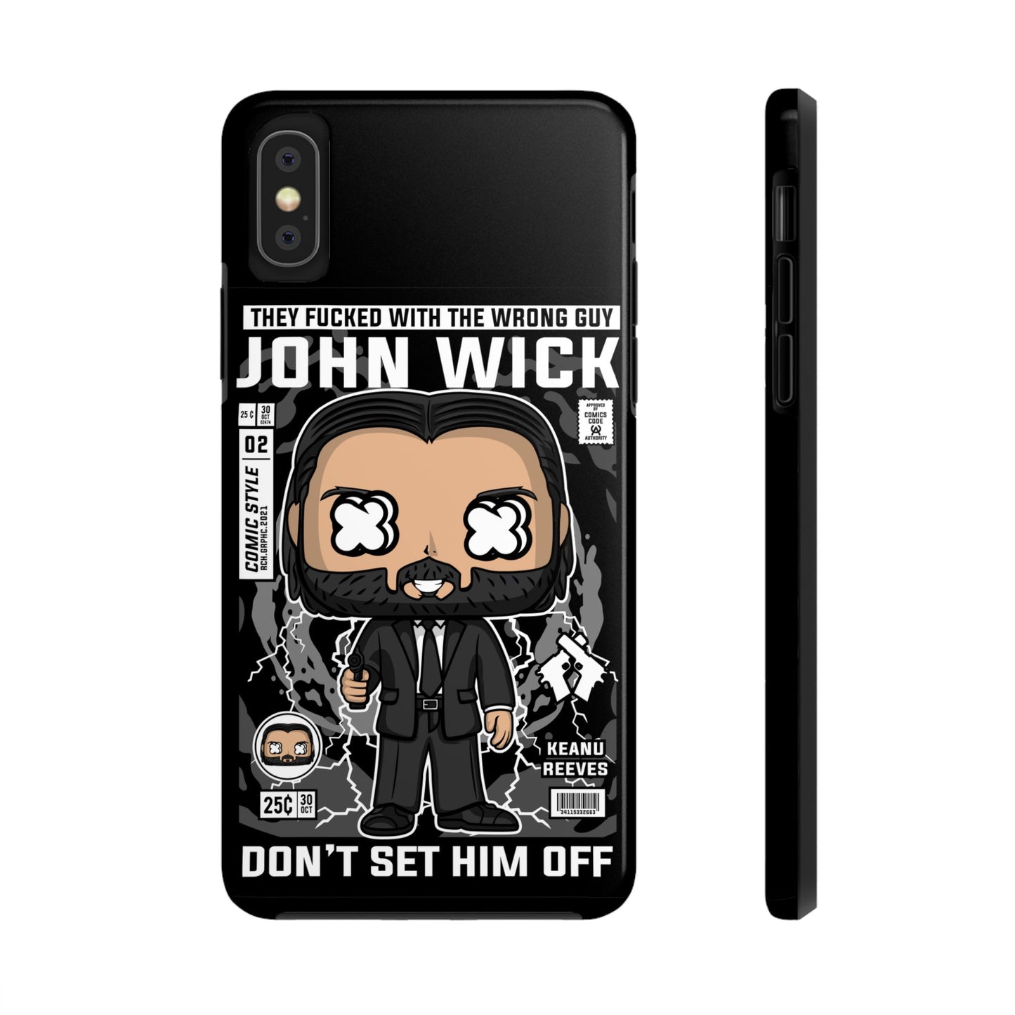 John Wick Tough Phone Case - Don't Set Him Off - Perfect for Action Movie Fans