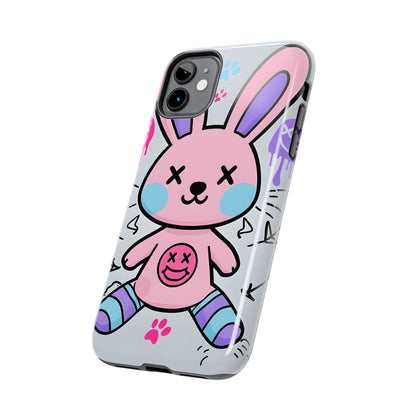 Cute Bunny Tough Phone Case - Durable Cartoon Protection