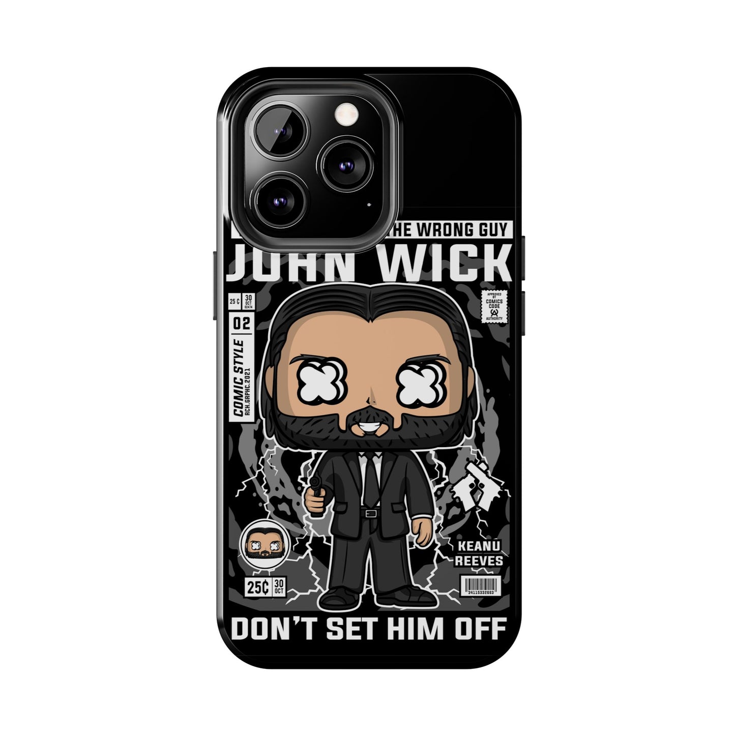 John Wick Tough Phone Case - Don't Set Him Off - Perfect for Action Movie Fans