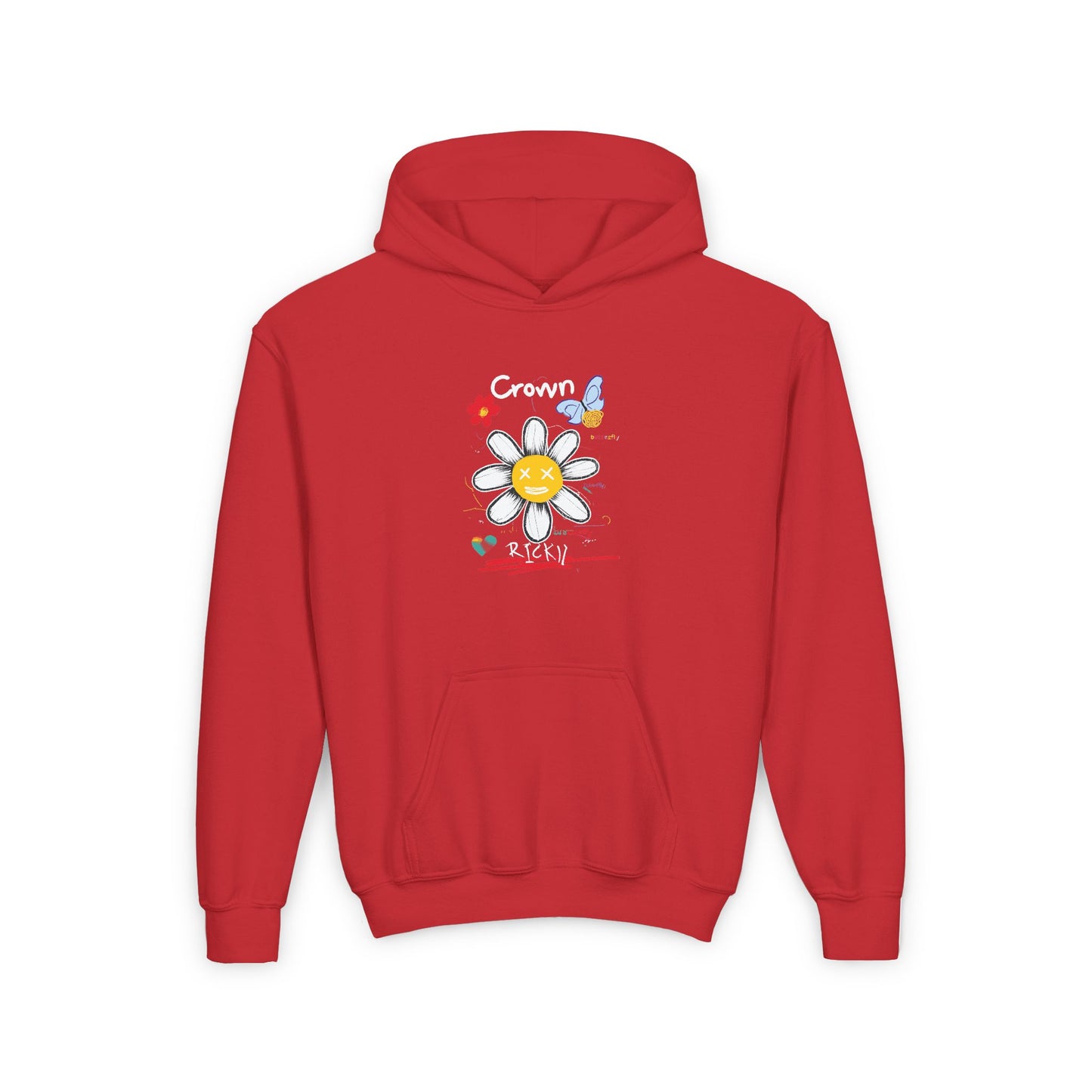 Youth Floral Butterfly Hoodie - Cute & Cozy Design for Spring Celebrations