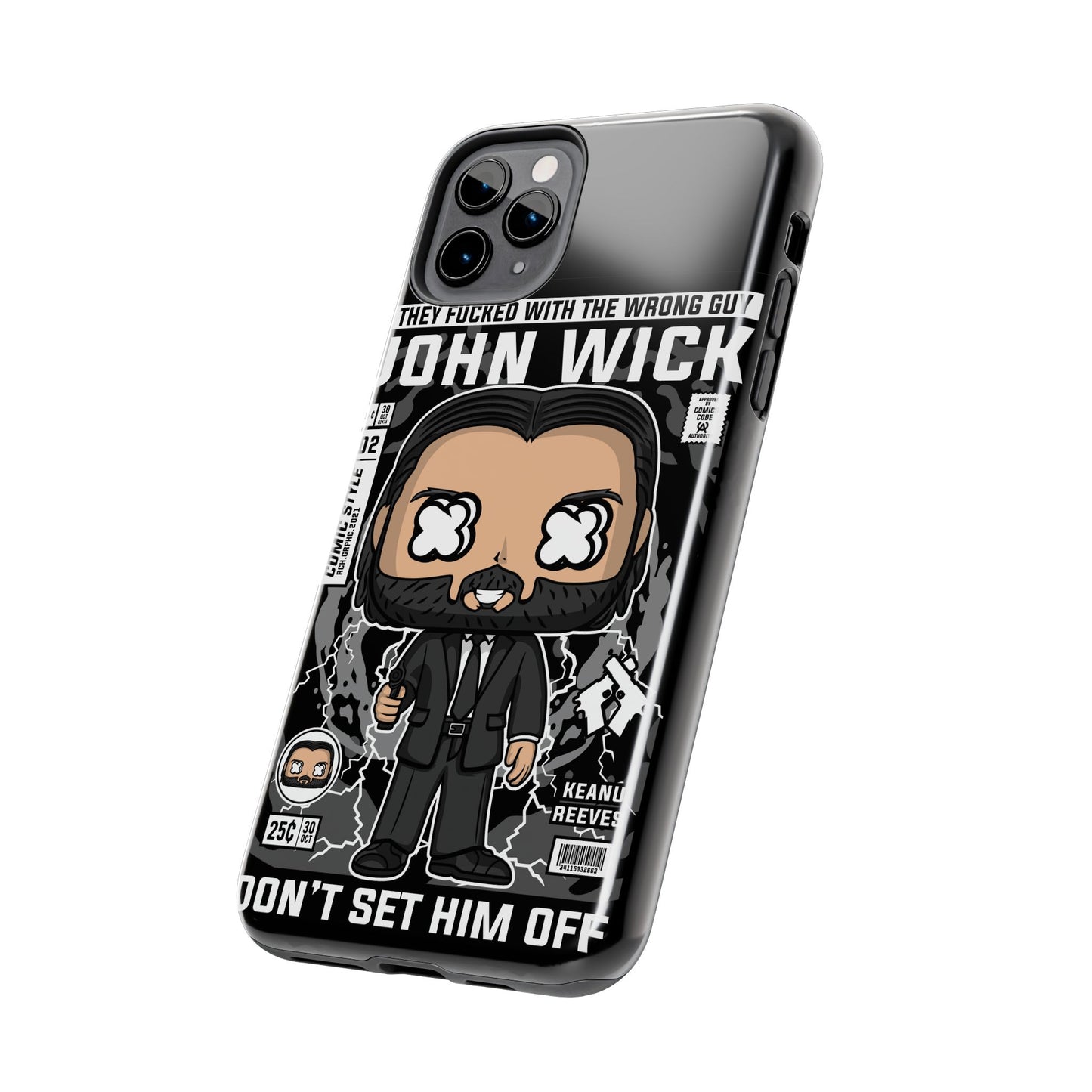 John Wick Tough Phone Case - Don't Set Him Off - Perfect for Action Movie Fans