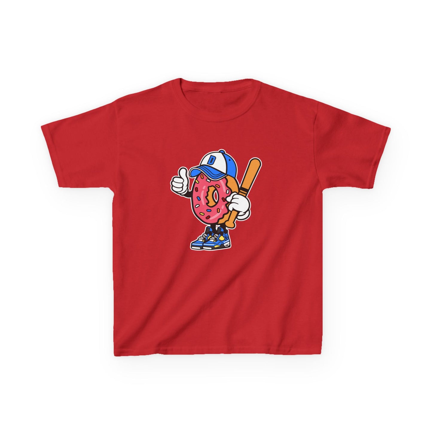 Playful Donut Kids Tee - Fun Graphic T-Shirt for Young Baseball Fans