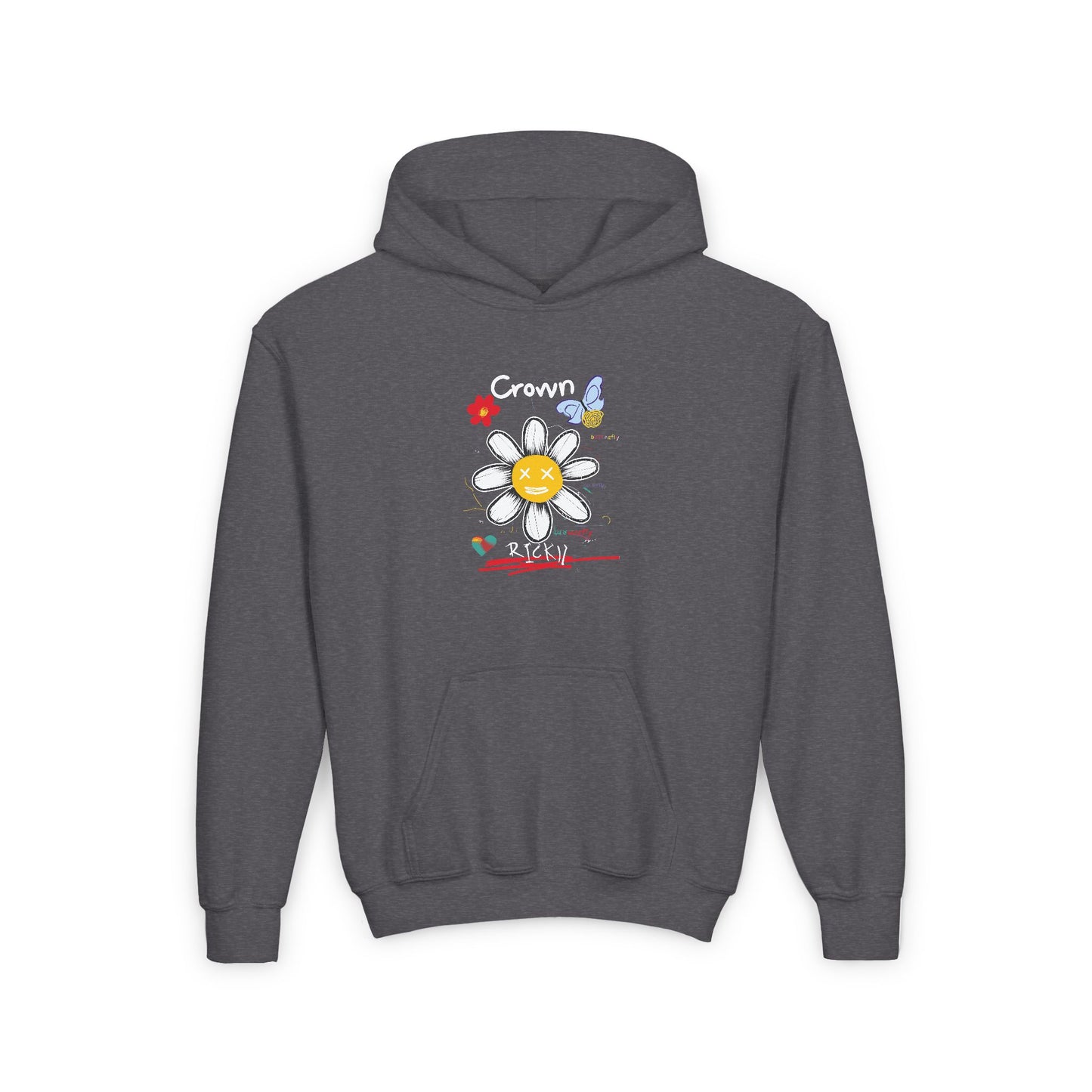 Youth Floral Butterfly Hoodie - Cute & Cozy Design for Spring Celebrations
