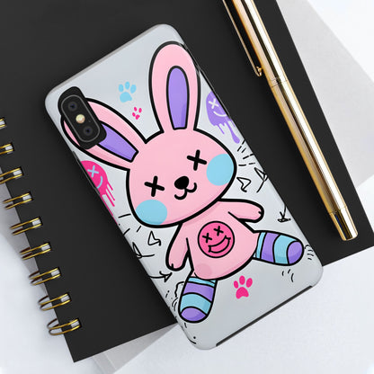 Cute Bunny Tough Phone Case - Durable Cartoon Protection