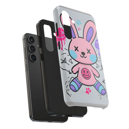 Cute Bunny Tough Phone Case - Durable Cartoon Protection