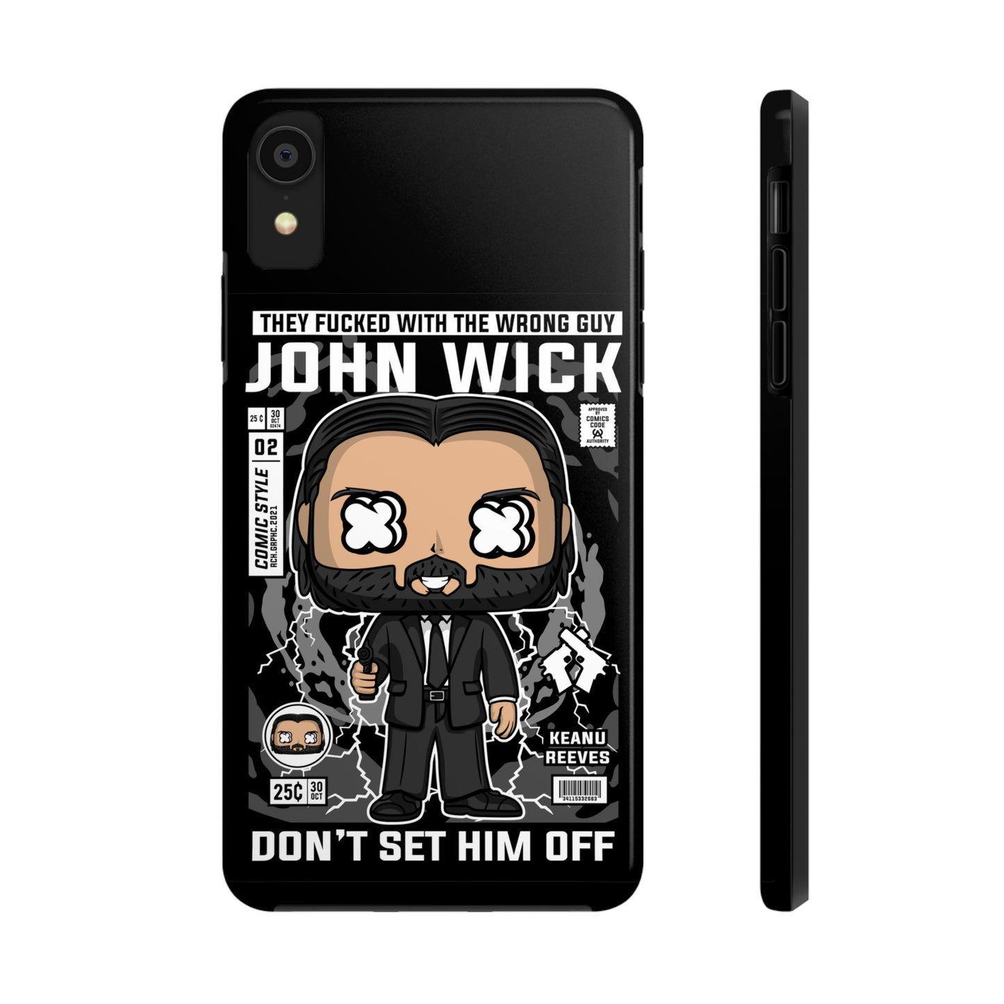 John Wick Tough Phone Case - Don't Set Him Off - Perfect for Action Movie Fans