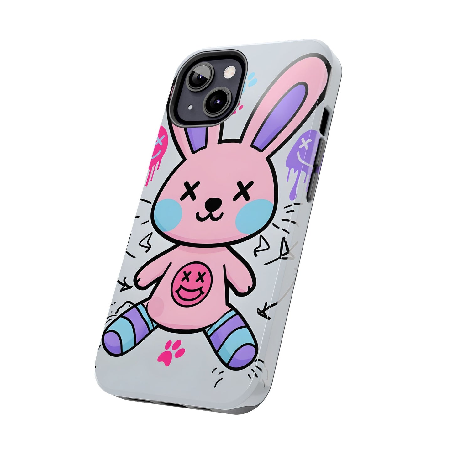 Cute Bunny Tough Phone Case - Durable Cartoon Protection