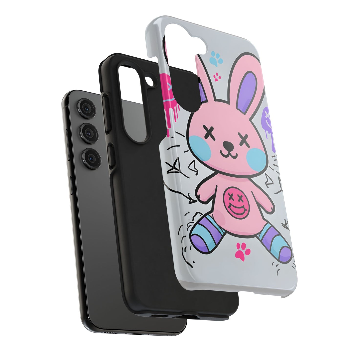 Cute Bunny Tough Phone Case - Durable Cartoon Protection