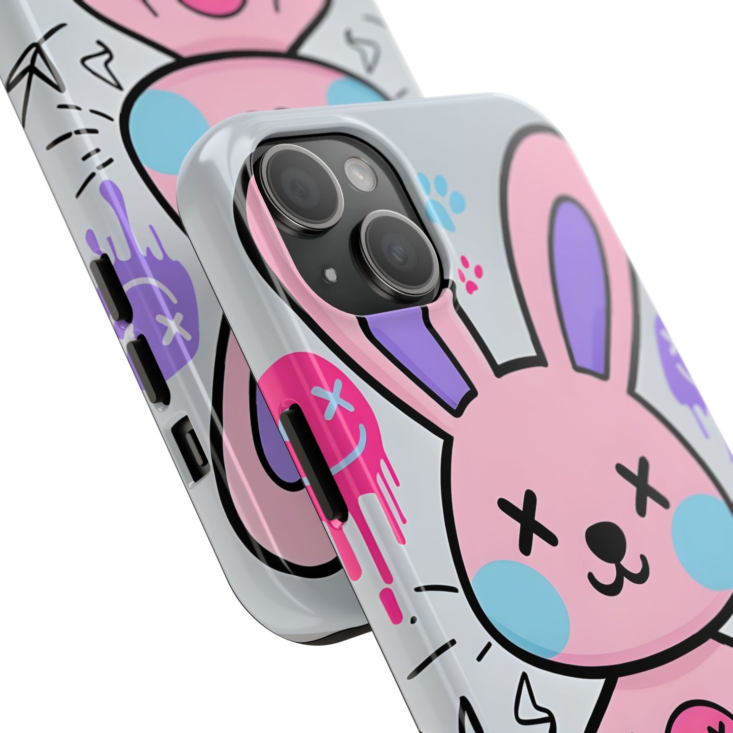 Cute Bunny Tough Phone Case - Durable Cartoon Protection