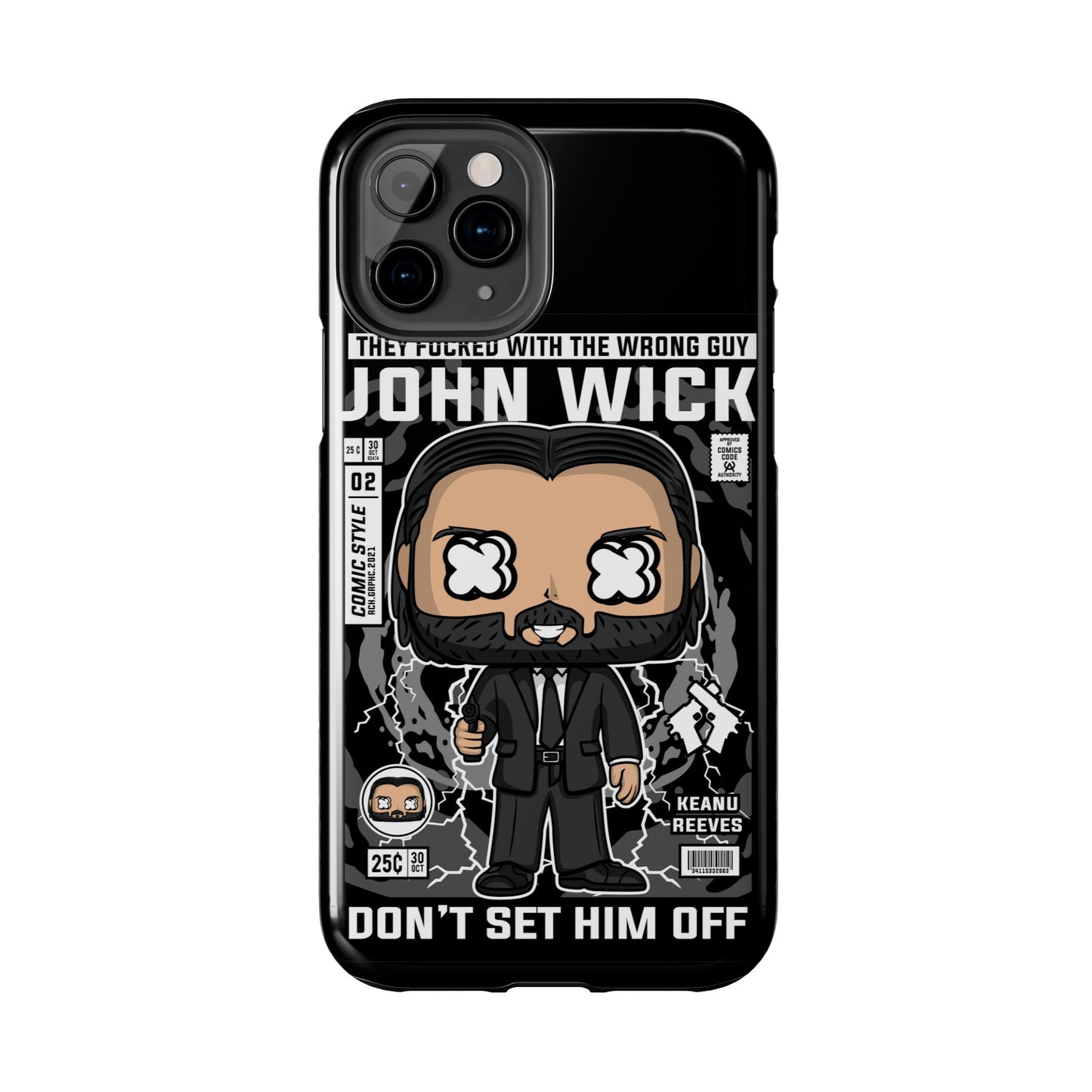 John Wick Tough Phone Case - Don't Set Him Off - Perfect for Action Movie Fans