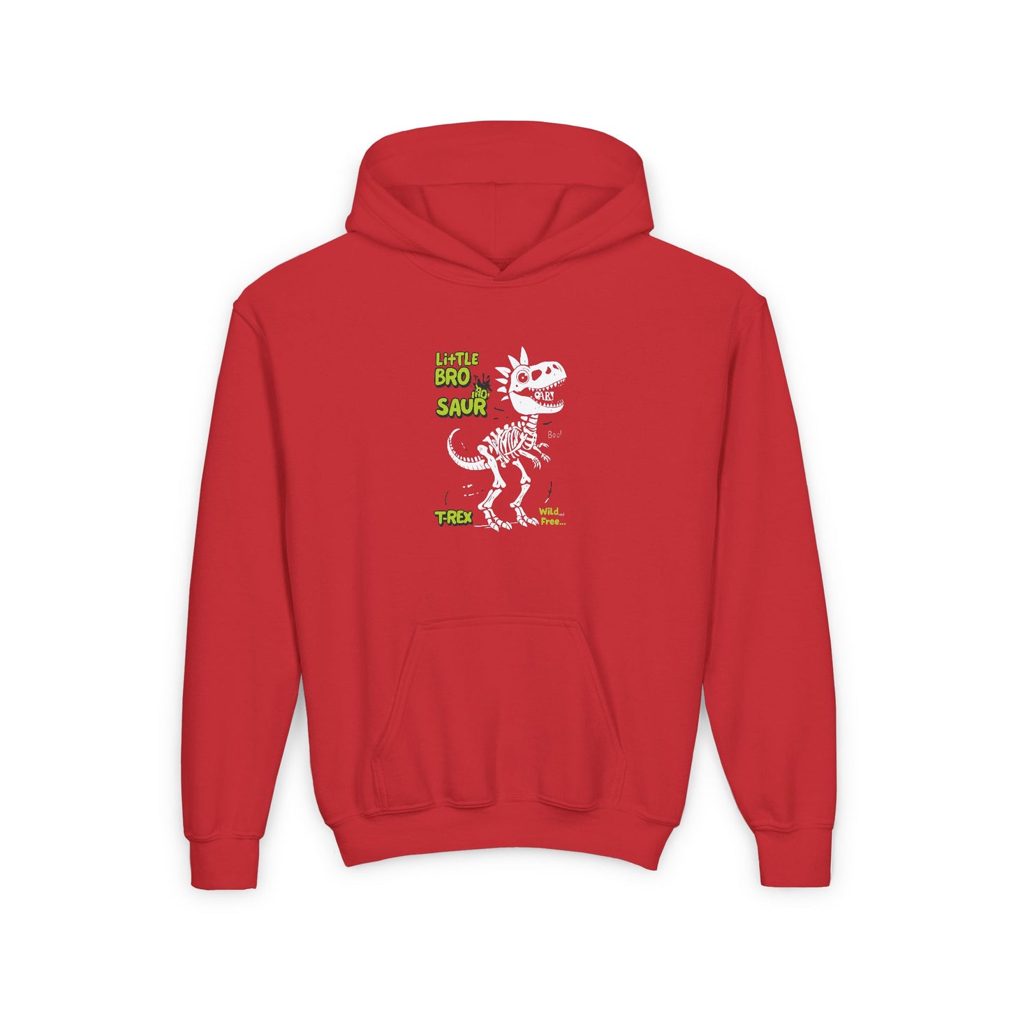 Kids Dinosaur Hoodie - 'Little Bro-saur' Graphic Sweatshirt
