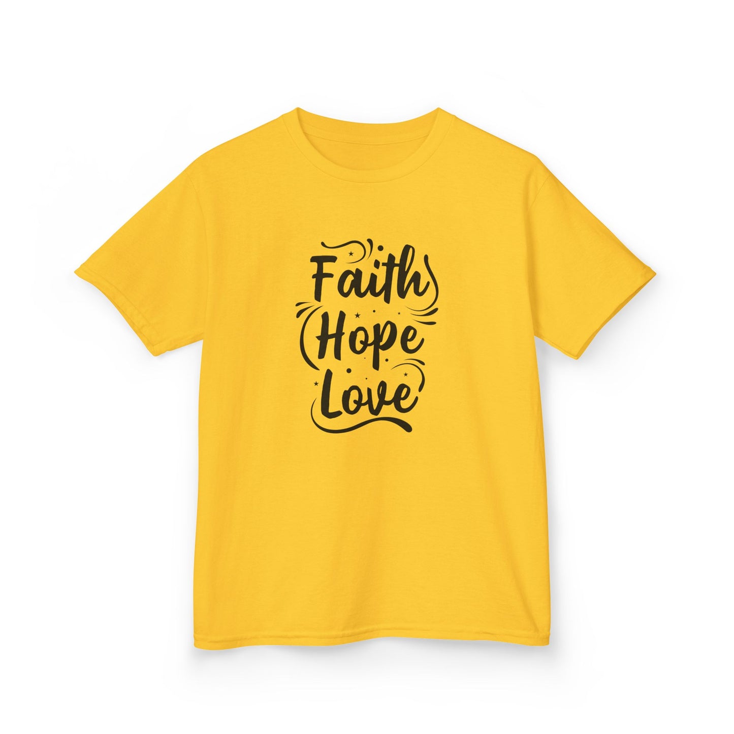 Kids Heavy Cotton™ Tee - Inspirational Faith Hope Love Shirt