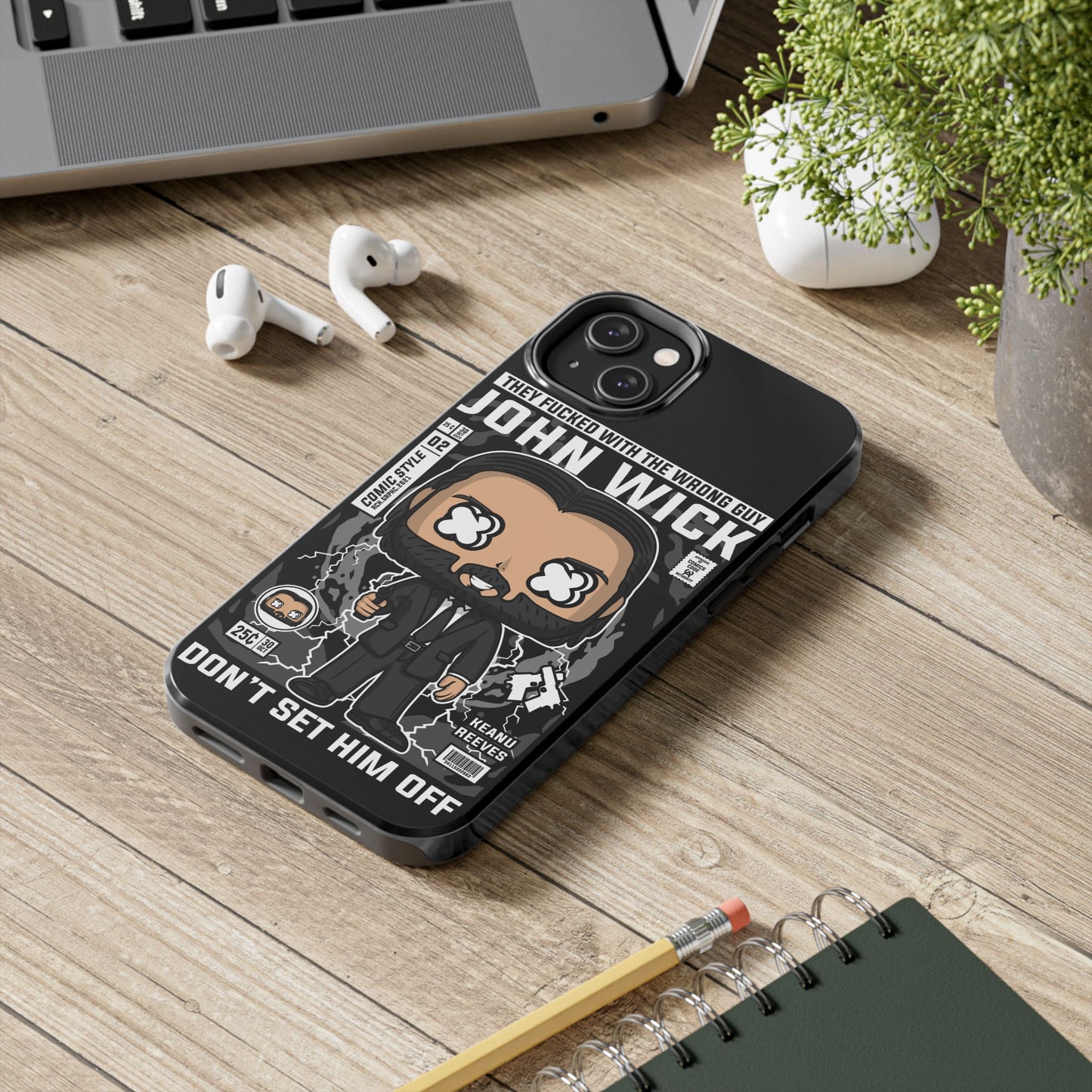 John Wick Tough Phone Case - Don't Set Him Off - Perfect for Action Movie Fans