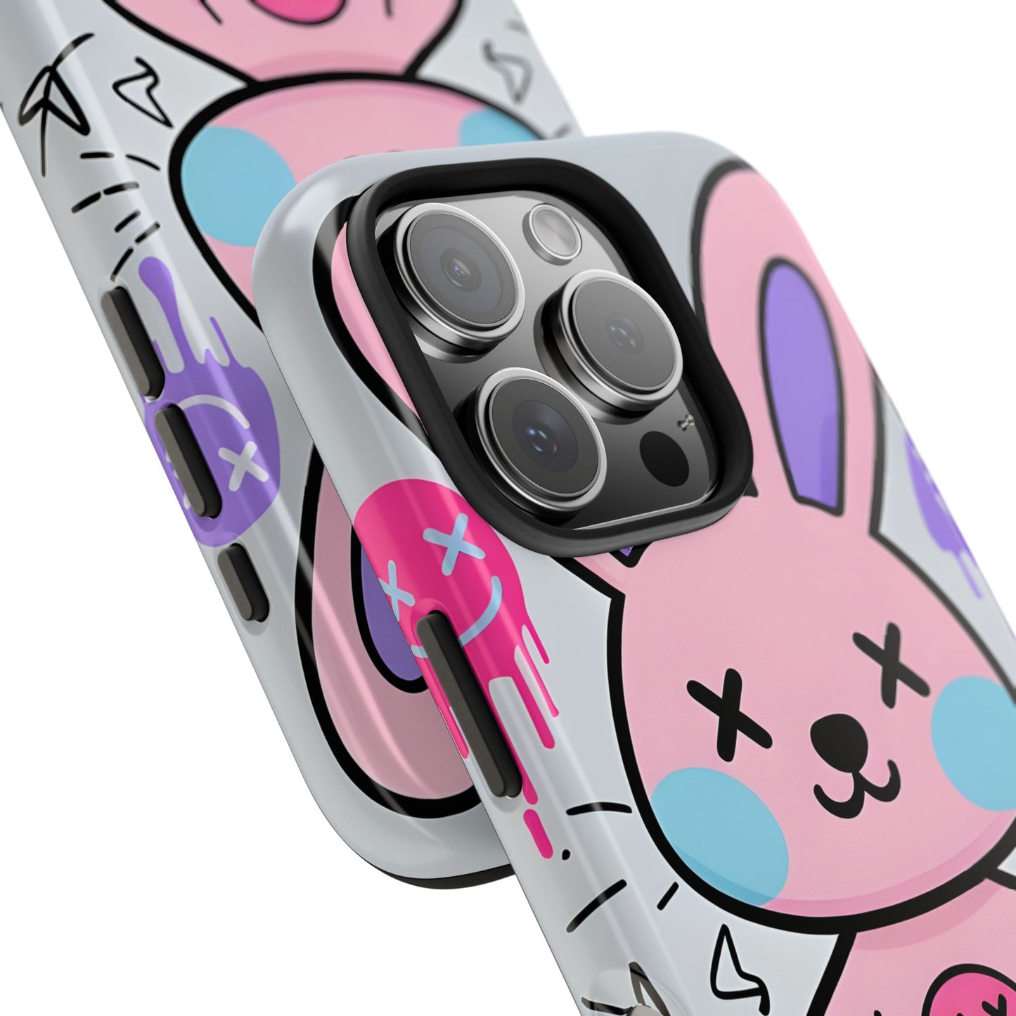 Cute Bunny Tough Phone Case - Durable Cartoon Protection