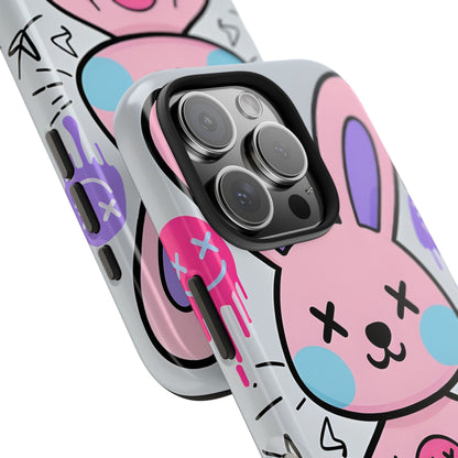 Cute Bunny Tough Phone Case - Durable Cartoon Protection