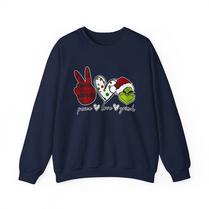 Peace Love Friends Christmas Sweatshirt, Cozy Holiday Crewneck, Unisex Christmas Gift, Festive Sweatshirt, Winter Apparel