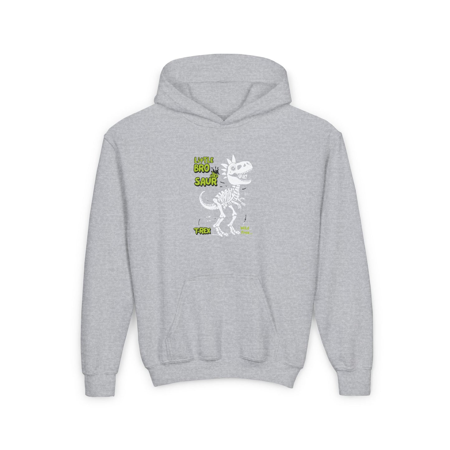 Kids Dinosaur Hoodie - 'Little Bro-saur' Graphic Sweatshirt