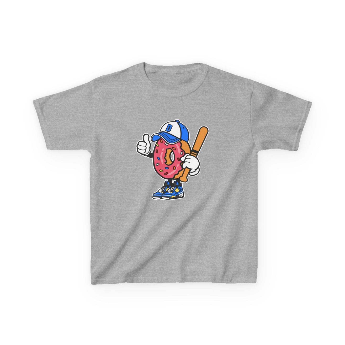 Playful Donut Kids Tee - Fun Graphic T-Shirt for Young Baseball Fans