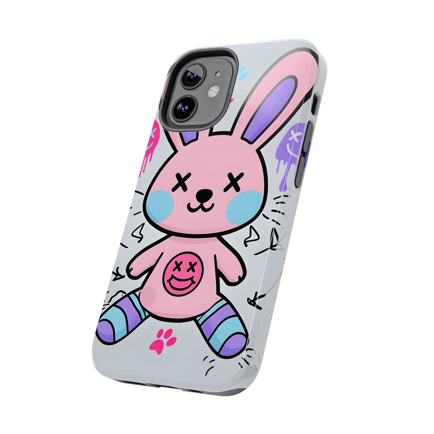 Cute Bunny Tough Phone Case - Durable Cartoon Protection