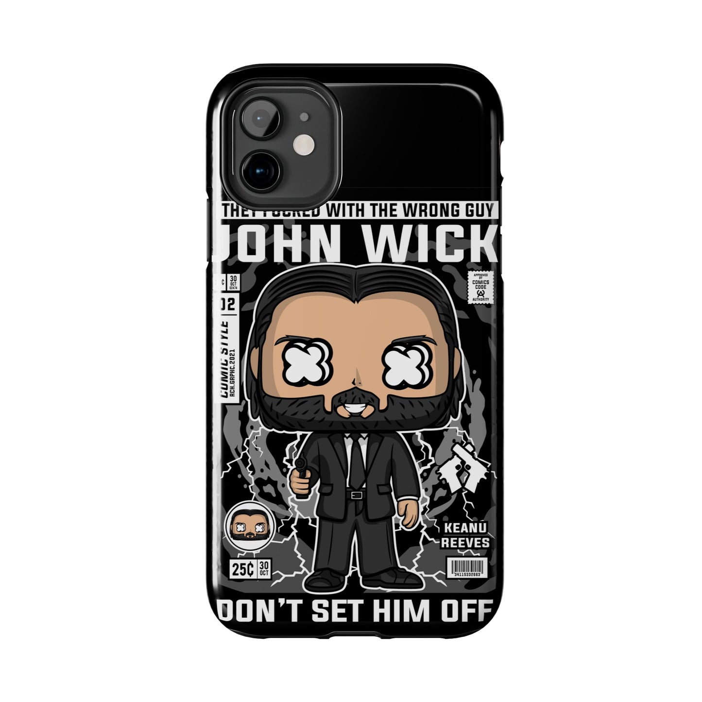 John Wick Tough Phone Case - Don't Set Him Off - Perfect for Action Movie Fans