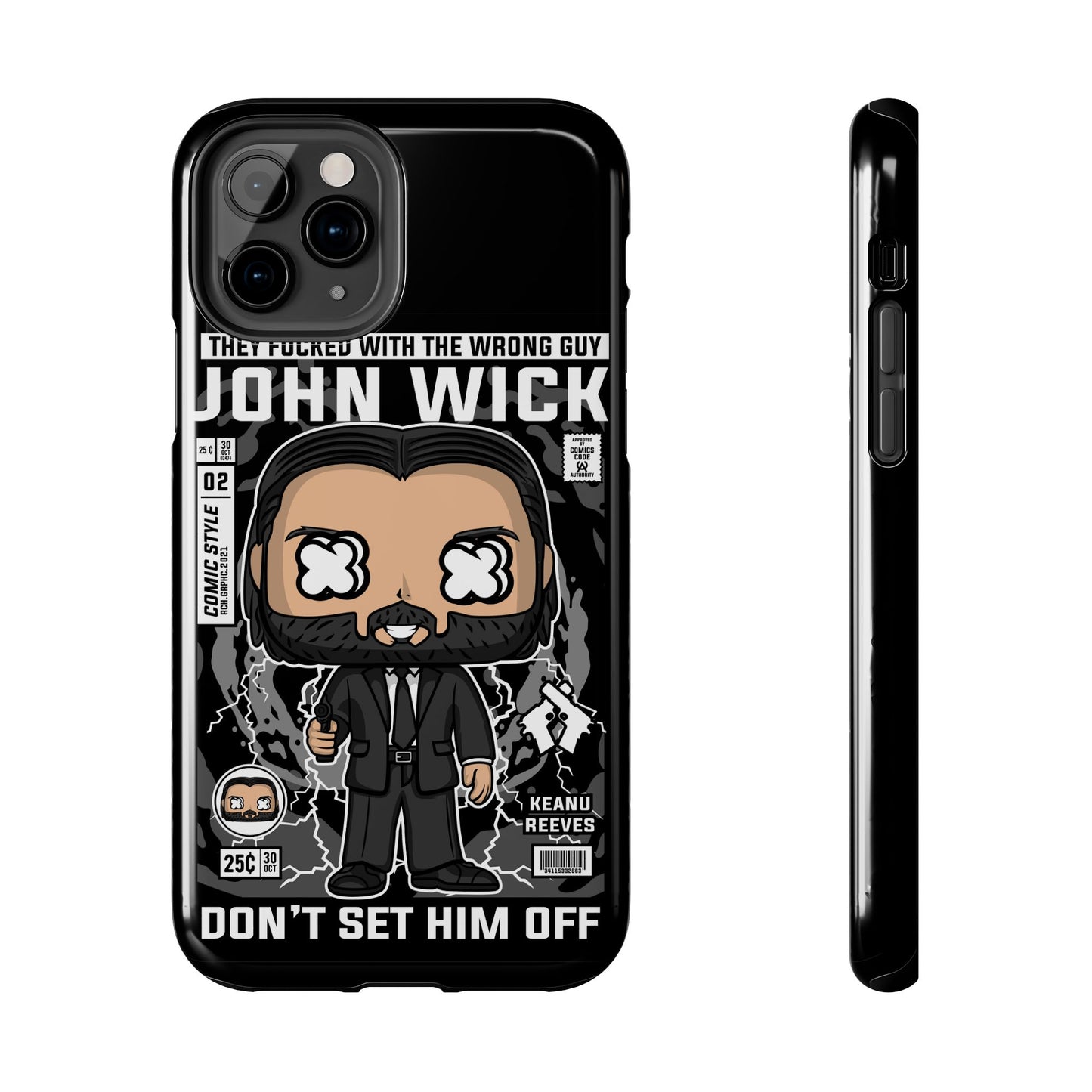 John Wick Tough Phone Case - Don't Set Him Off - Perfect for Action Movie Fans