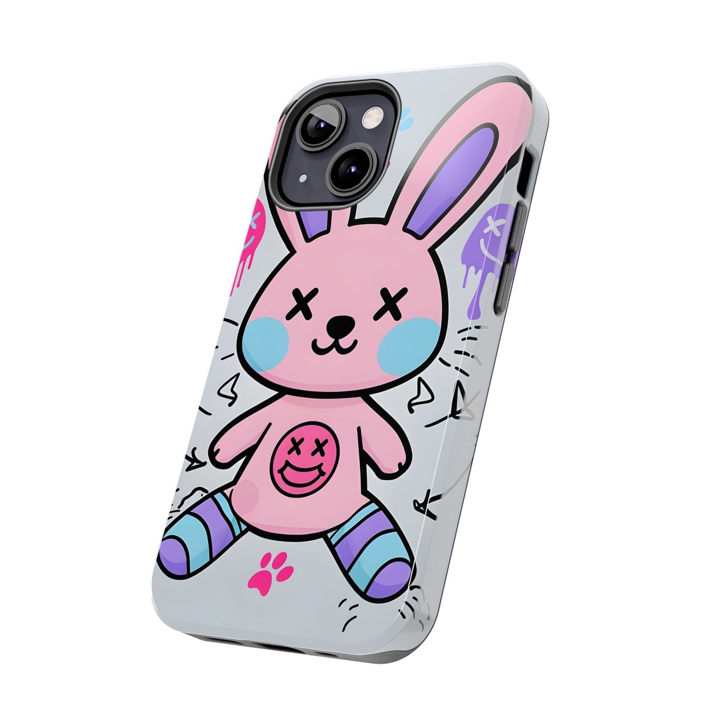 Cute Bunny Tough Phone Case - Durable Cartoon Protection