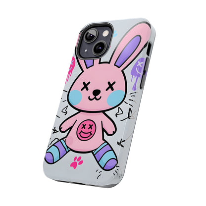 Cute Bunny Tough Phone Case - Durable Cartoon Protection