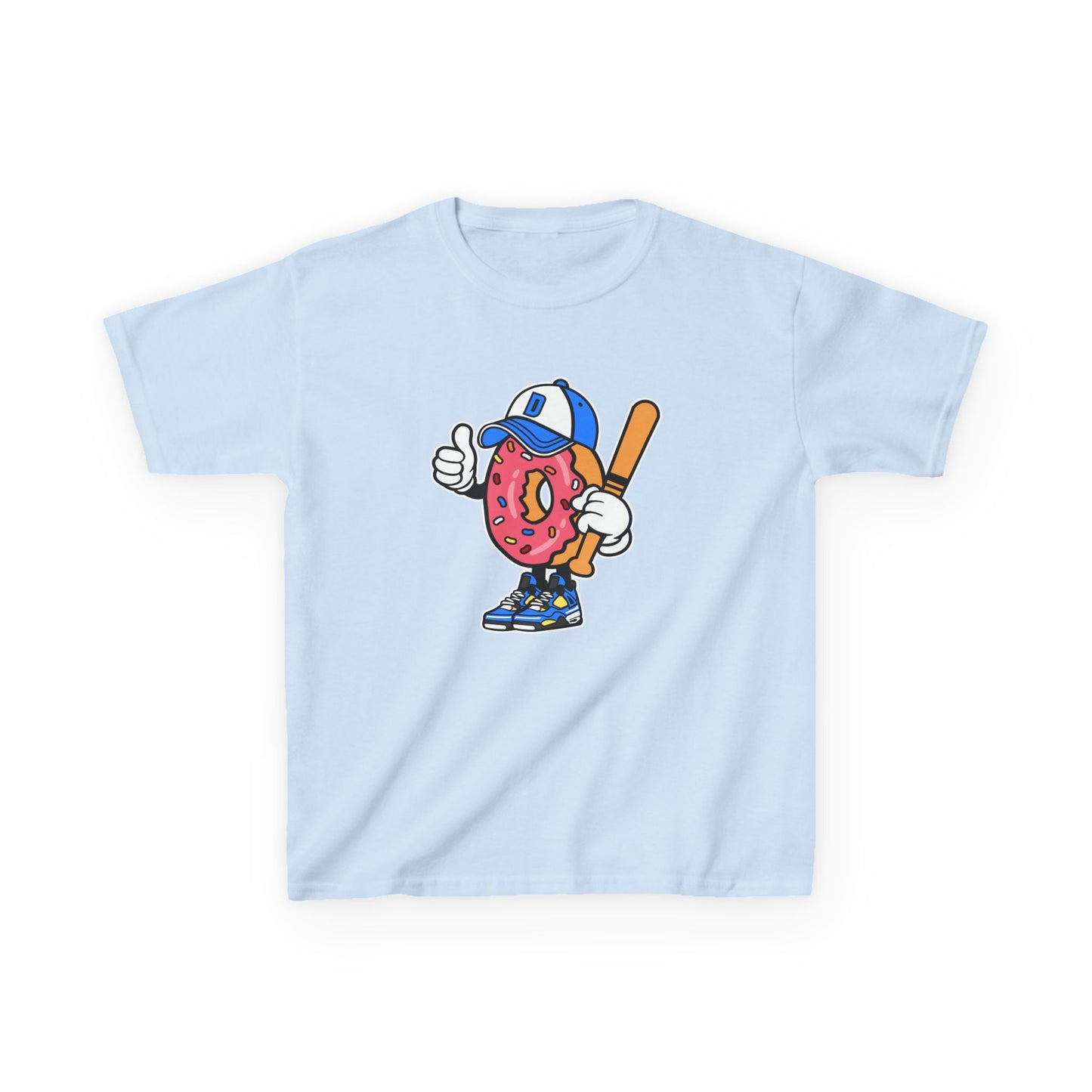 Playful Donut Kids Tee - Fun Graphic T-Shirt for Young Baseball Fans