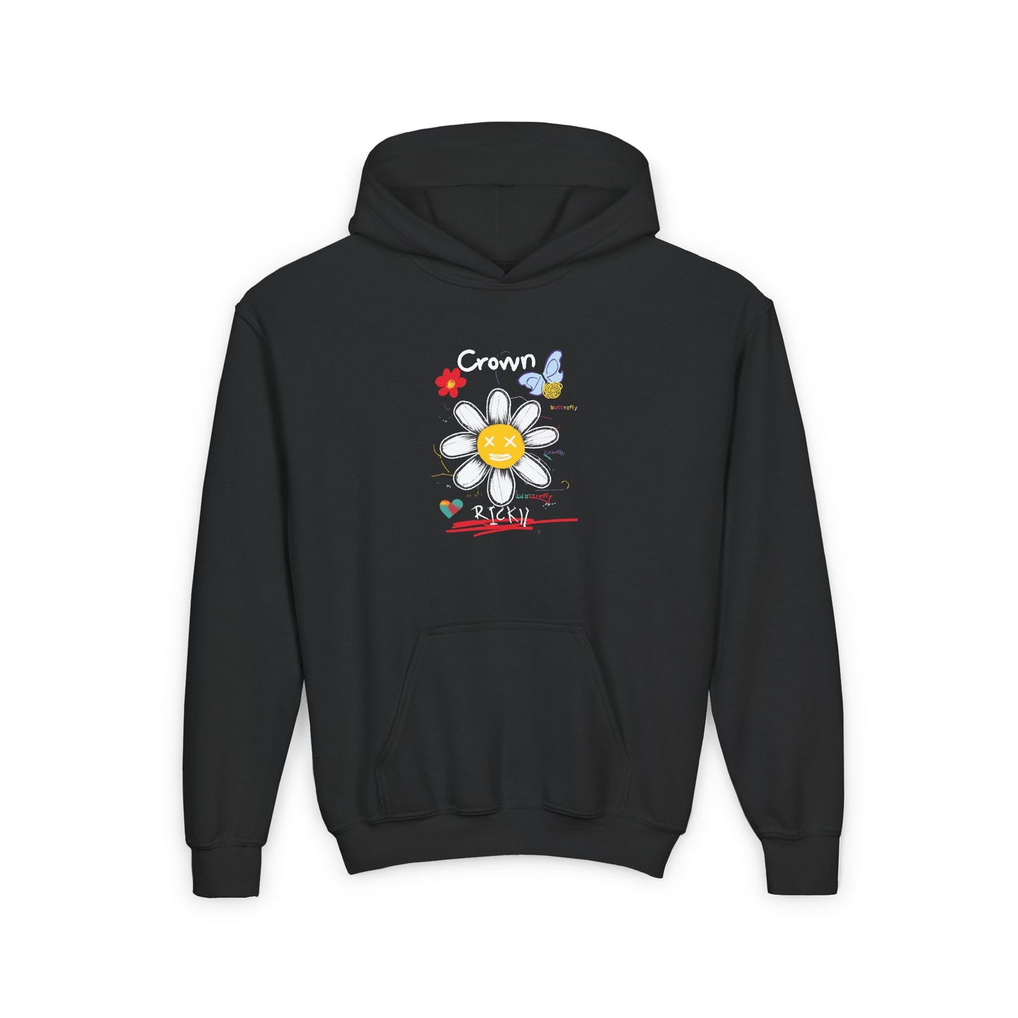 Youth Floral Butterfly Hoodie - Cute & Cozy Design for Spring Celebrations