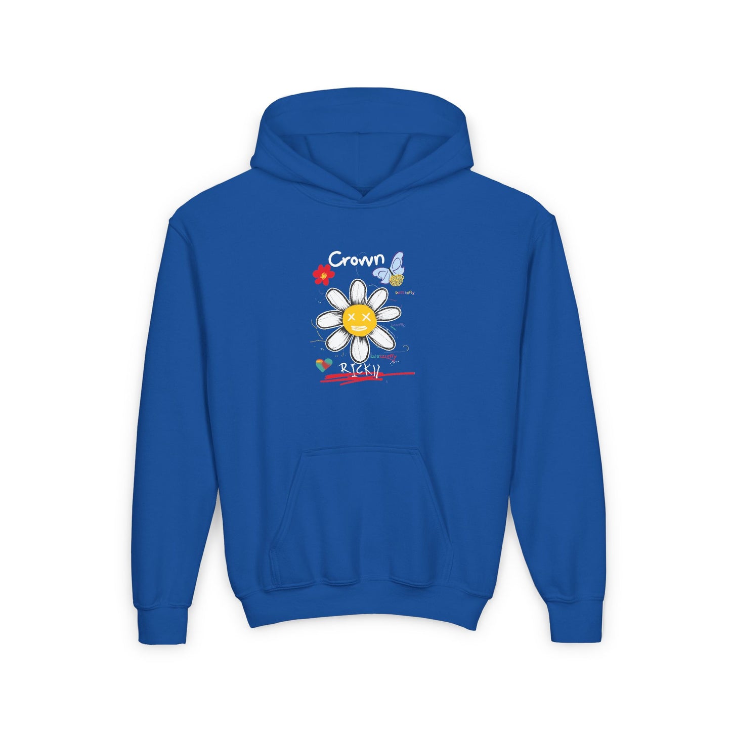 Youth Floral Butterfly Hoodie - Cute & Cozy Design for Spring Celebrations