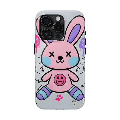 Cute Bunny Tough Phone Case - Durable Cartoon Protection